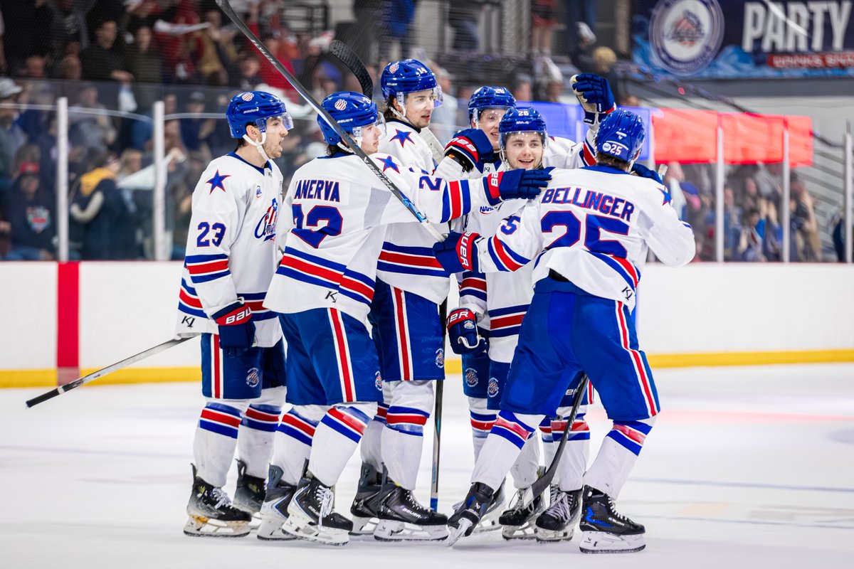 JrAmerksNAHL's tweet photo. The #RoadToTheRobby makes a pit stop in Massachusetts.

The Jr. Amerks have Northeast on the brink of elimination. One win this week sends Rochester to the East Division Final. The focus: discipline early and weather the storm.

Preview via @AidanCharde 📰 https://t.co/eVehTPjK3w https://t.co/oA0yGG7KlM