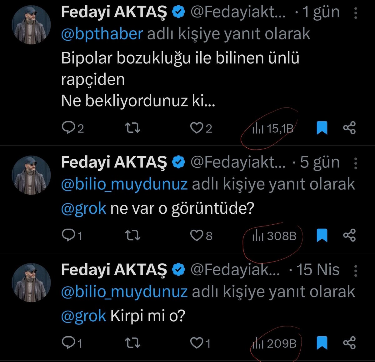 Anladım ki benim Replylerim twitlerimden daha iyiymiş.