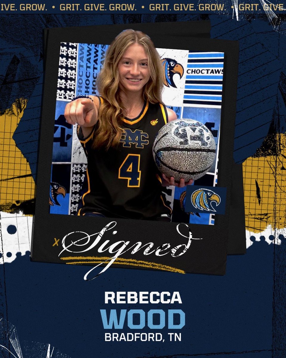 GoChoctaws_WBB's tweet photo. SIGNED‼️✍🏼
Please welcome Rebecca Wood to MC‼️
#GritGiveGrow | #WinWithUs https://t.co/4atpLSCM1x