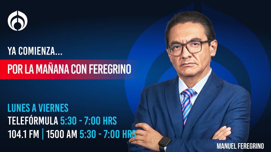 Radio_Formula's tweet image. 🔴 Sigue #ENVIVO 🔴

Inicia la mañana bien informado con el periodista Manuel Feregrino, quien da un panorama completo de la vida nacional. Escúchalo #PorLaMañana de lunes a viernes a partir de las 5:30 am.

🎙️104.1 FM bit.ly/3EZGSK9
📺TELEFÓRMULA bit.ly/3G7SU5w