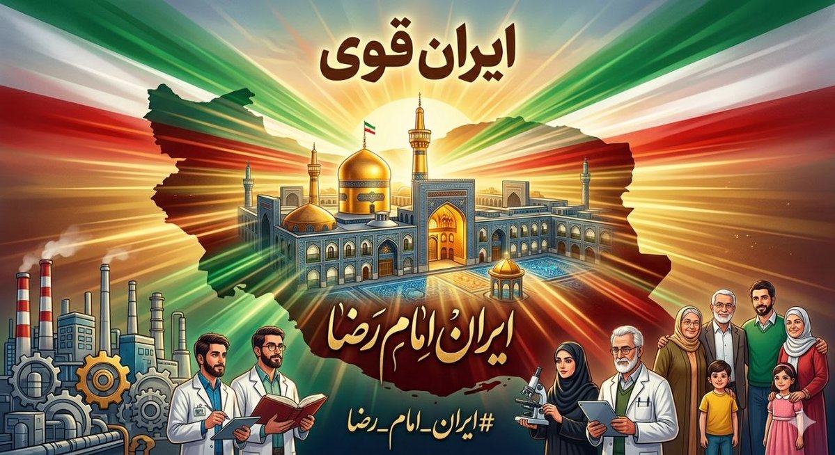 روایت ما از پیروزی، روایت غرور ملی است. در ۵۰ روز گذشته نشان دادیم که ایرانِ امام رضا، هرگز تسلیم فشار نمی‌شود.
#ایران_امام_رضا
#ایران_درآغوش_رضا