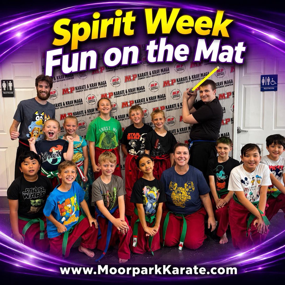 MoorparkKarate's tweet image. Spirit Week Fun on the Mat 🎉🥋

Come join a school where kids grow, learn, and have a blast doing it.
👉 MoorparkKarate.com

#MoorparkKarate #SpiritWeek #KidsKarateMoorpark #MartialArtsForKids #MPKFamily