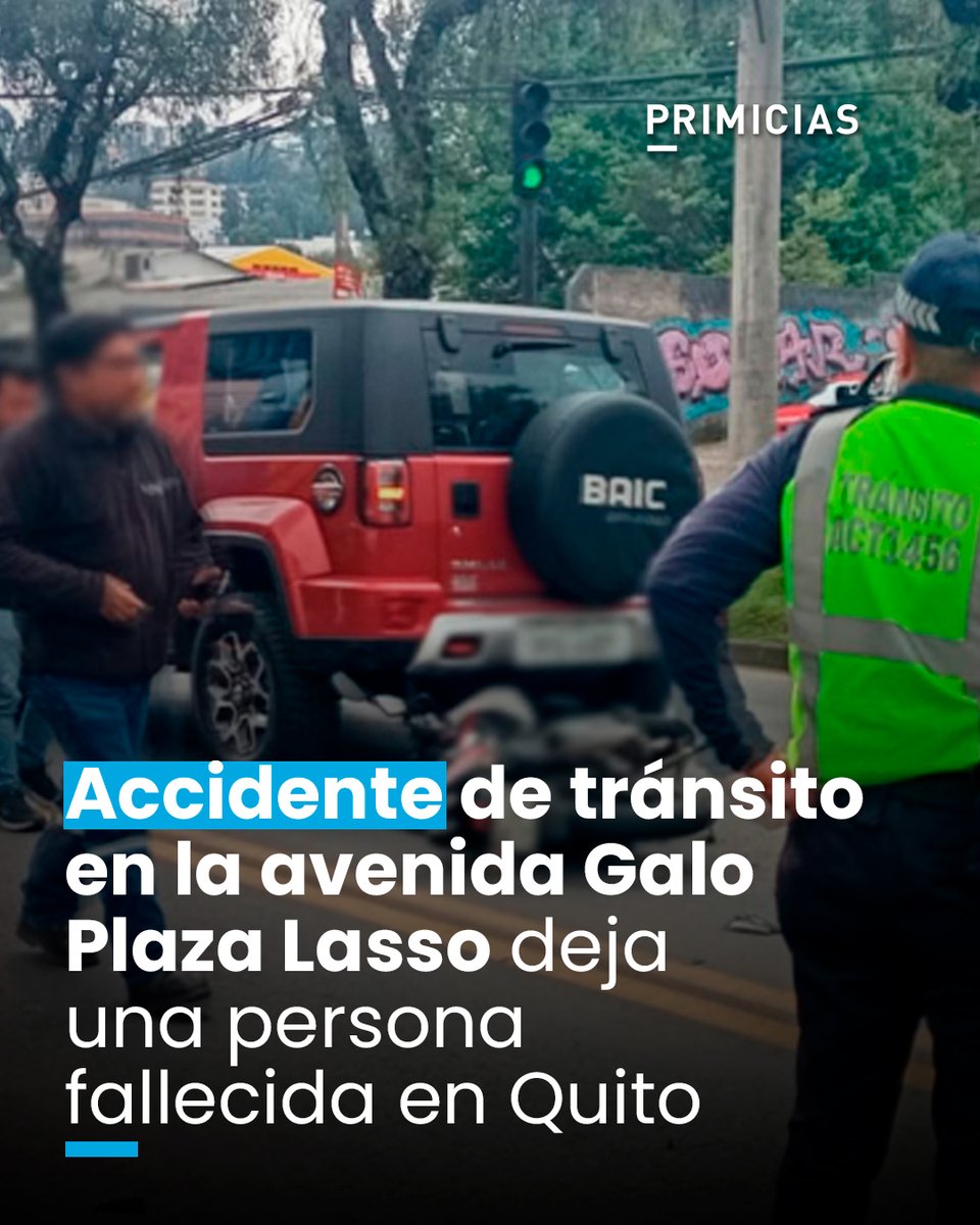 Primicias's tweet image. #Quito | Equipos de emergencia atendieron dos accidentes de tránsito en la avenida Galo Plaza; uno de los siniestros dejó una víctima mortal. La AMT realiza cierres viales en la zona. prim.ec/cuUh50YOIiW