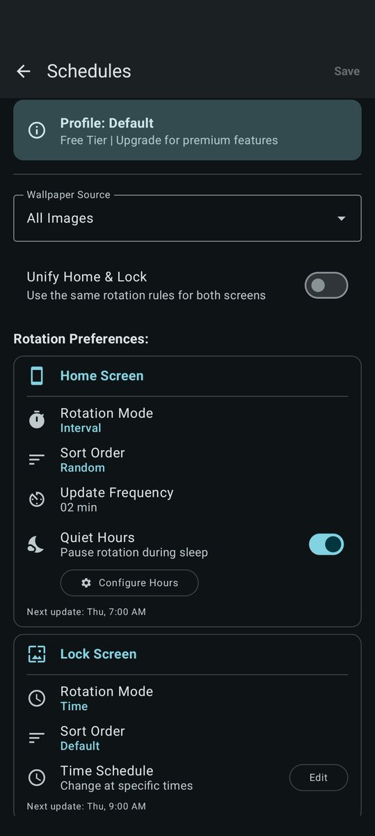 WallSwapApp's tweet image. Why settle for one look? Orchestrate unique vibes for your Home and Lock screens with WallSwap! 📱 Intelligently rotate your own photos on a custom schedule. No ads or tracking—just pure personality. ✨

👇 Get it on Google Play:
play.google.com/store/apps/det…

#WallSwap #Android