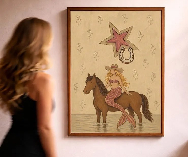 BlissiveLab's tweet image. Western meets mermaid energy ✨🐎

25% OFF — printed &amp;amp; shipped worldwide 🌍

#WallArt #HomeDecor #rustic #mermaid #western #horse 
Link↪️ etsy.com/listing/449340…