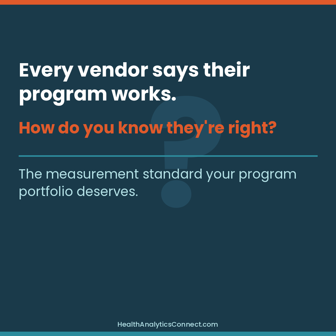 HAC2022's tweet image. Every vendor says their program works. But "it went down after the program" isn’t an outcome — it’s a before-and-after story. 

Presenting on how to actually measure this at World 50 Accelerator HPIR this week. More to come. 
#HealthcareAnalytics

HealthAnalyticsConnect.com