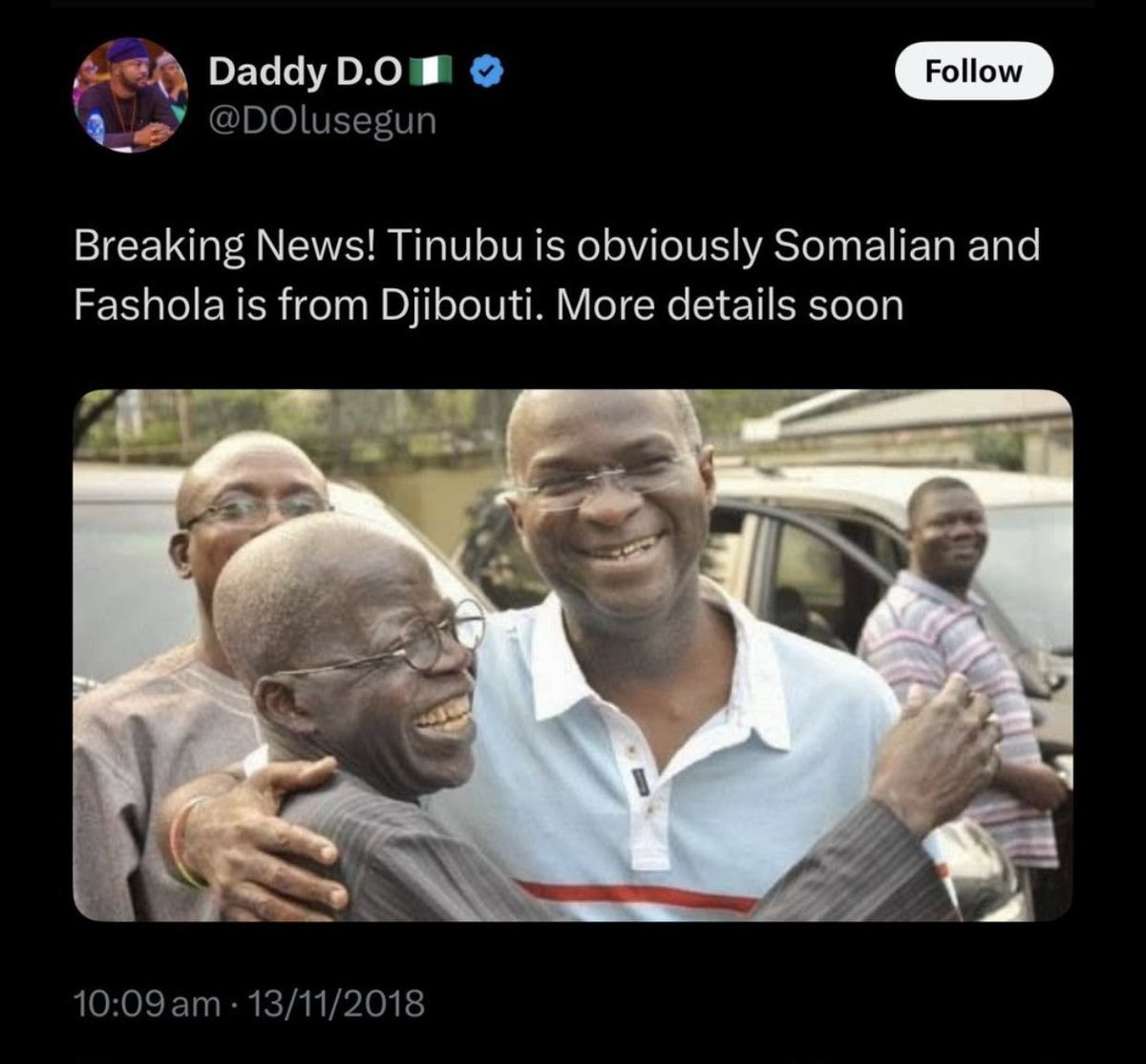 His SA on Social media confirmed it.