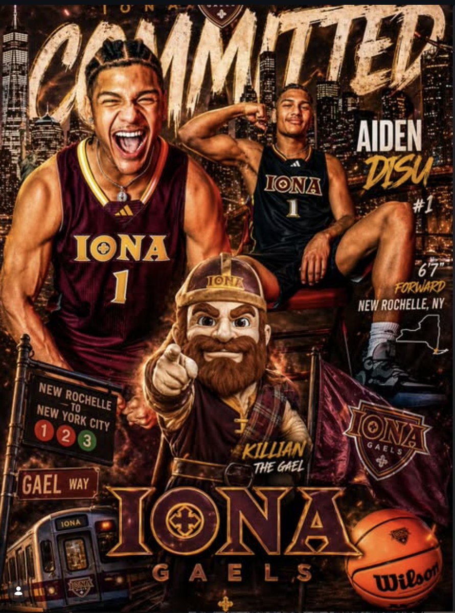 NEWS: Holy Cross transfer Aiden Disu has committed to Iona, per his IG

Disu averaged 10.8 points and 5.1 rebounds as a 6-foot-7 freshman this past season.