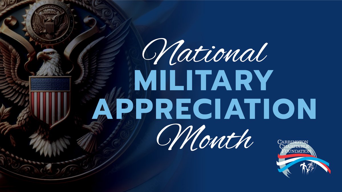 CarringtonCF's tweet photo. This Military Appreciation Month, we honor the service and sacrifice of our nation’s Veterans and active-duty military. At CCF, we support those who have served through programs focused on Mobility, Stability, Purpose, and Prosperity. https://t.co/NGnEETpNd9