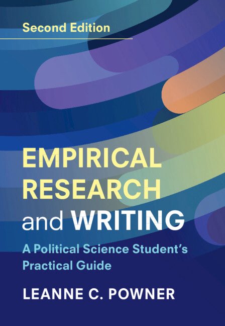 El libro de la politóloga Powner sobre cómo escribir investigación empírica en ciencia política es una excelente introducción a la escritura de tesis y artículos. Lo que enseño a mis alumnas(os) es tener la teoría, los conceptos y los indicadores claros para la investigación 👇🏾