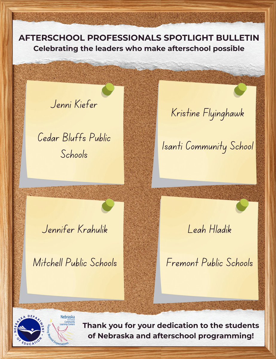 NDE_GOV's tweet image. For the last day of #AfterschoolProfessionalsAppreciationWeek, NE 21st CCLC wants to highlight the rest of our directors. Without this group of 50 people, #afterschool wouldn’t reach the 17,000+ students in Nebraska each year. We are endlessly proud, and endlessly #grateful.