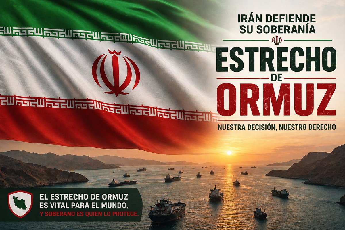 IRÁN reafirma su SOBERANÍA en el ESTRECHO de ORMUZ frente a años de presión INTERNACIONAL.

Las DECISIONES de un PAÍS sobre su TERRITORIO y RECURSOS no DEBERÍAN tomarse a la LIGERA ni bajo IMPOSICIÓN externa. #IránVencerá
