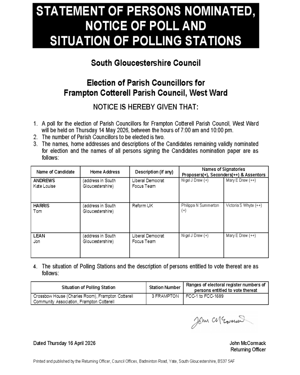 Frampton Cotterell Parish Council tweet media