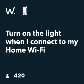 PunkRckProfssor's tweet photo. Recommended Recipe by WiZ: Turn on WiZ lights when connecting to Home Wi-Fi https://t.co/L219OmsgJ5 https://t.co/sKYWjGIEyC