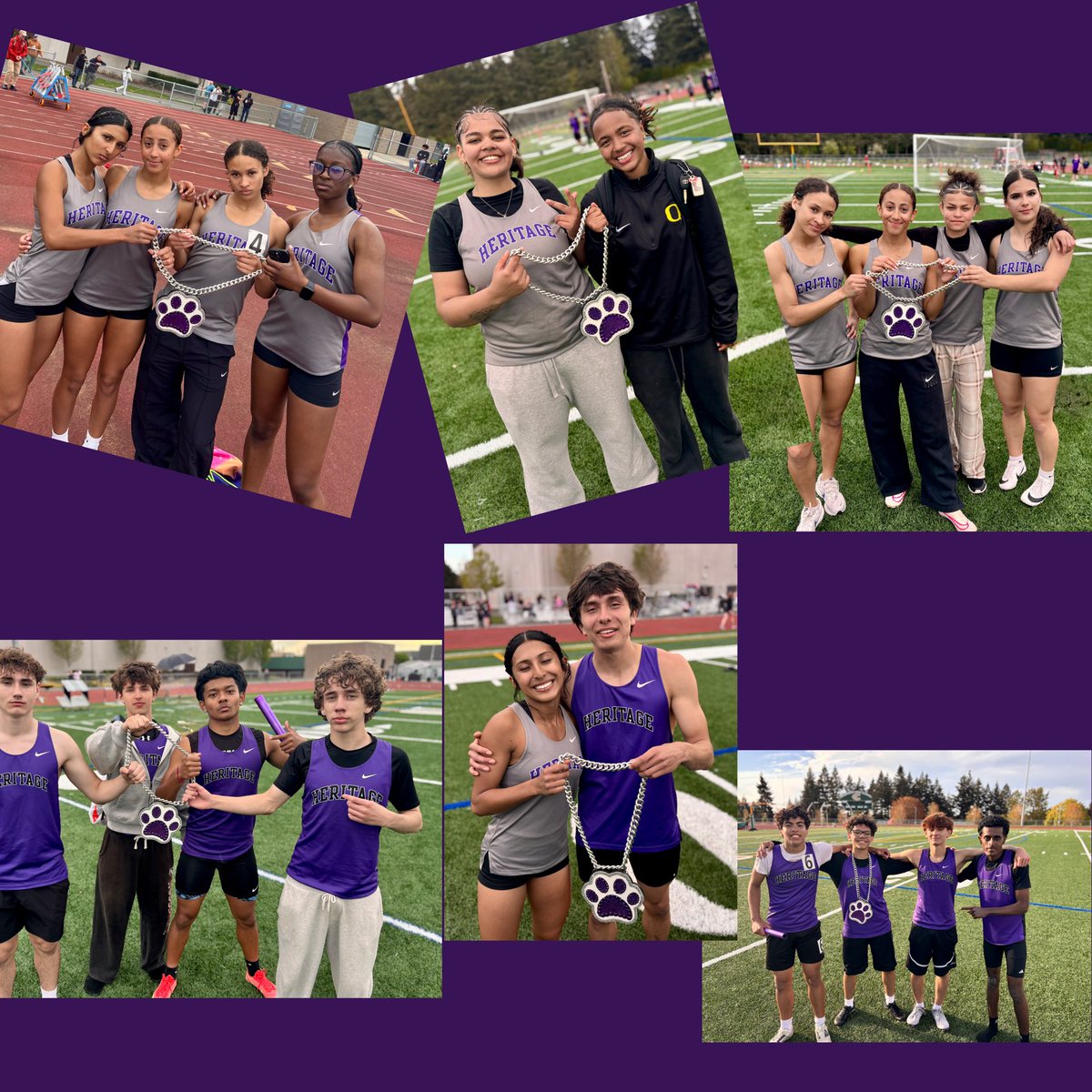 TrackHeritage's tweet photo. HHS Track &amp; Field has a stellar day at the 4/20 Dual Track meet vs Evergreen Plainsmen.  The victory chain was in full effect and so was the spirit of the Timberwolves!!!
#PawsUp 🐾
#PackMentality
#PowerOfThePack https://t.co/m5ttMCSvad