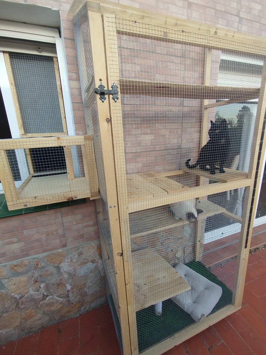 Mirad lo que he construido para los gatos.

Y <a href="/leroymerlin_es/">leroymerlin_es</a> sigue sin patrocinarme.