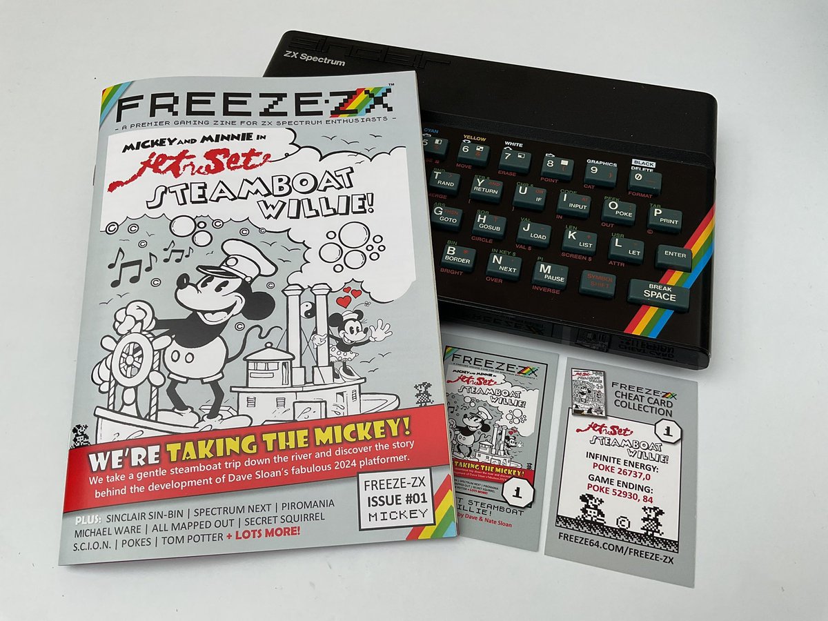FREEZEZXUK's tweet image. Calling all lovers of the #ZXspectrum computer…
FREEZE-ZX issue 01 is still in stock, so go and treat yourself to a copy… freeze64.com/freeze-zx/
Oh — and issue 02 will be back in stock tomorrow afternoon, whilst there are a few copies of issue 03 available to buy.
#Speccy #Z80