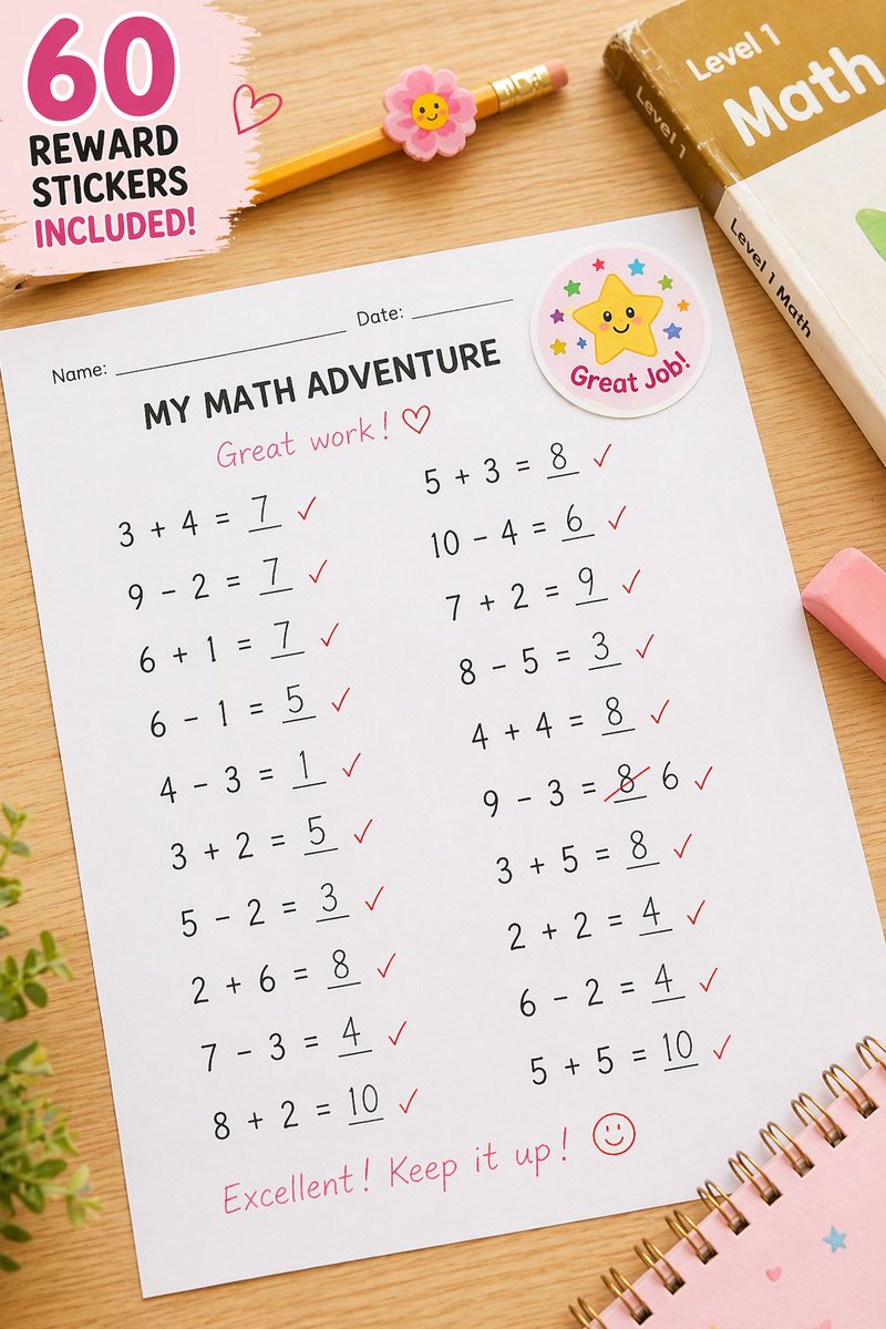 MishalDsouza2's tweet image. A small sticker can make a big difference 
These printable reward stickers are made to celebrate effort and make kids smile 
✔ 60 stickers • 4 sheets
✔ PDF, US Letter &amp;amp; PNG
✔ Instant download
payhip.com/b/auSbw

#TeachersOfTwitter #ClassroomResources #StudentMotivation