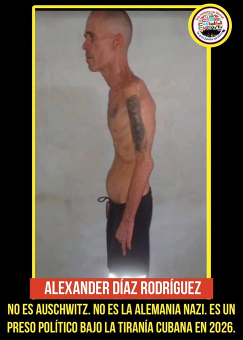 Chamukiel's tweet image. Pareciera q #AUSCHWITZ fue trasladado a #Cuba . con la excarcelacion del preso Alexander Diaz se puede comprobar !! 
porque siguen defendiendo muchos al Regimen Cubano ?? se sabe que batallan para obtener lo basico para el sustento diario, encarcelado sabra cada cuanto comeran !!