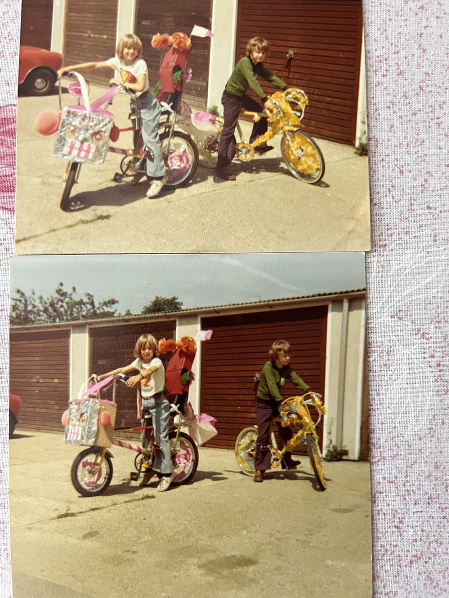 PeckShanan's tweet photo. @Oliviaxrtx A Raleigh Chopper fizzy yellow 1976 and look how cute I was some people thought I was a little Girl and Me a Darren My best friend entered the Witham carnival 🎡 in the hottest day of the year and Chiangmai Thailand 🇹🇭 in March and April average daytime temperatures 38 degrees https://t.co/I2FSVVtVRo
