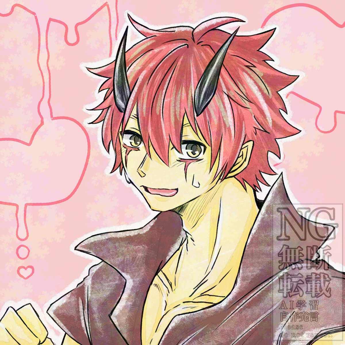 _____xxkro's tweet photo. 後ろのハートを使いたいがために描いたベニ https://t.co/xwMSN6YB43