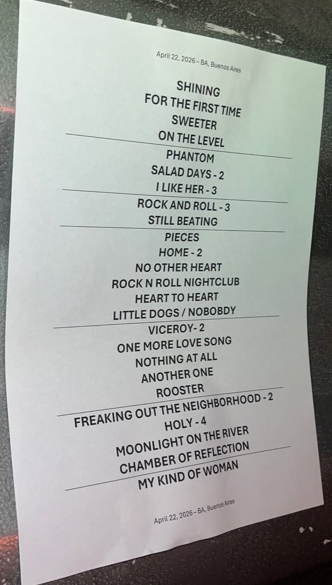 AcostaMzk's tweet image. #setlist Mac DeMarco en #BuenosAires 🇦🇷

(22 de abril)
Via @indiefolks
