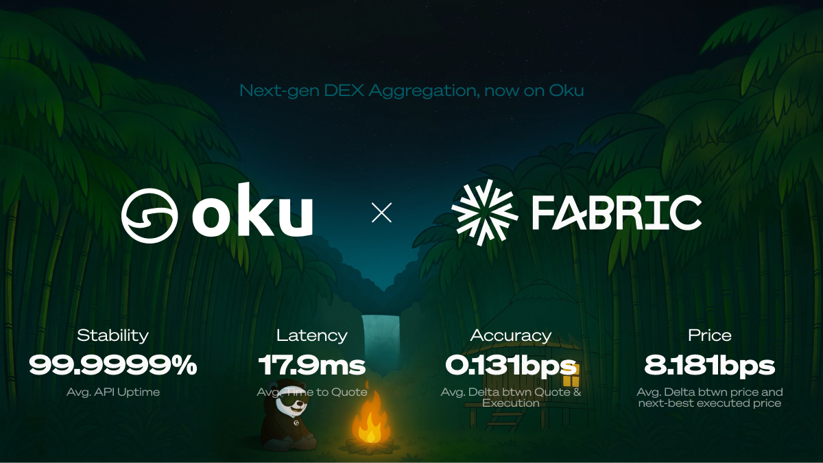 _nonlinear's tweet photo. fabric is live on @okutrade! 

you can now get blazing fast, accurate, and best-priced swaps via our next-gen dex aggregator on oku https://t.co/MORTK2EKtj