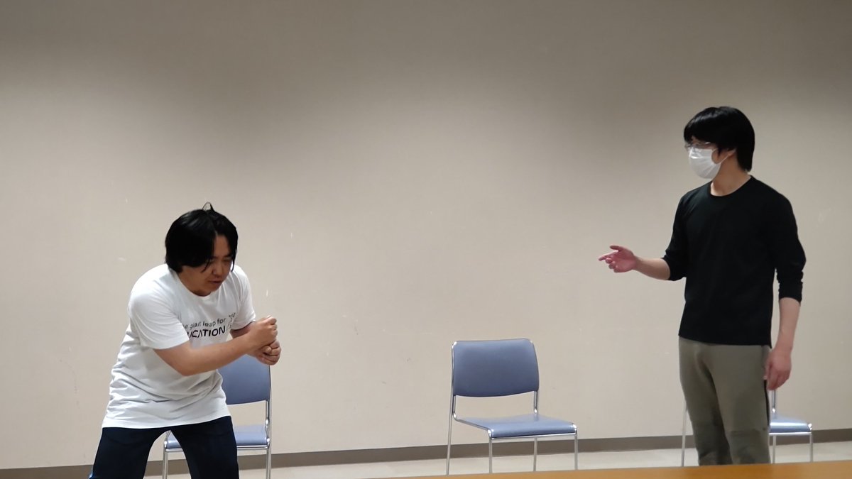 今回も稽古場覗かせてもらいました🍀BLUES2009年結成！おもけんさんとは自分が大学時代に観劇しに来てくれてからの繋がりです！今の時代、こういう笑い大事だわー🙆毎回3人で新ネタを継続的に挑み続けてます～🎵