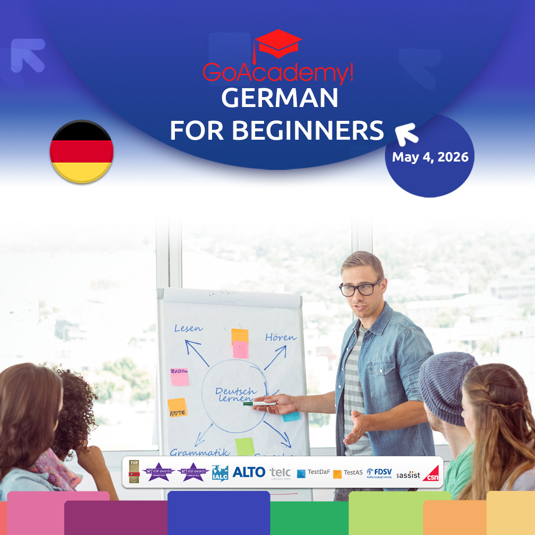 GoAcademy_Ddf's tweet photo. 🇩🇪 German for Absolute Beginners
Start your German journey with us on May 4, 2026!
🗓 Monday–Friday
⏰ 09:00–12:15
📚 20 lessons/week + 5 LMS
Perfect for beginners – join us and get started! 🚀
➡️https://t.co/ZppDRkABRp

#goacademy #ihdüsseldorf #GermanCourses #düsseldorf https://t.co/1yUxx57gSc