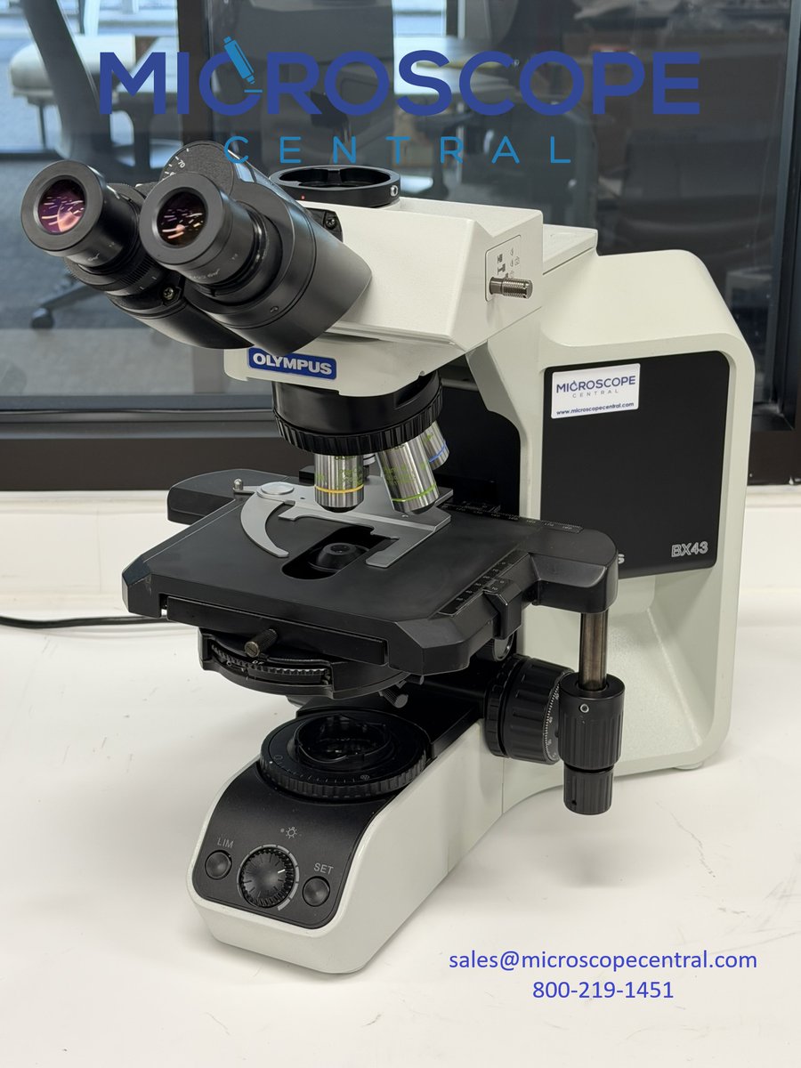 MicroscopeCentr's tweet image. Refurbished Olympus BX43 Phase Contrast Microscope

Thank you to our latest customer!

Want to learn more? microscopecentral.com/products/olymp…

#microscope