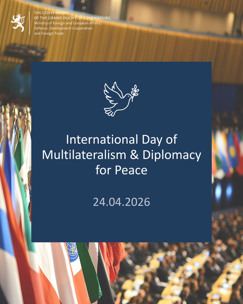 MFA_Lu's tweet image. Since 1945, the @UN  has worked to uphold peace and security. 🕊️
Preventative diplomacy is key to resolving tensions before they escalate. #Luxembourg🇱🇺 reaffirms its commitment to multilateralism and peaceful conflict resolution.