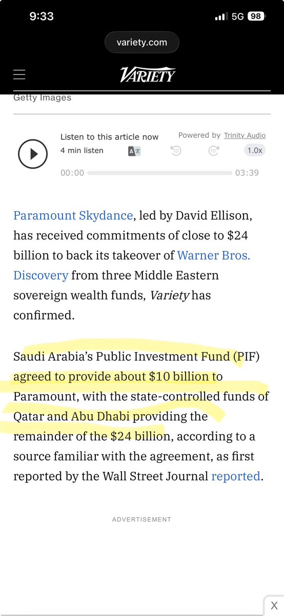 <a href="/NYCMayor/">Mayor Zohran Kwame Mamdani</a> Not to mention 

This Paramount Deal has $10 Billions in Saudi Arabian $$$$

Qatar &amp; Abu Dhabi providing ~ 14 Billion $$$

NEED TO KEEP alleged GRIMY Epstein Network FOREIGN COUNTRIES AWAY from AMERICAN MEDIA!!! 

This Merger Should NEVER have been allowed!!!