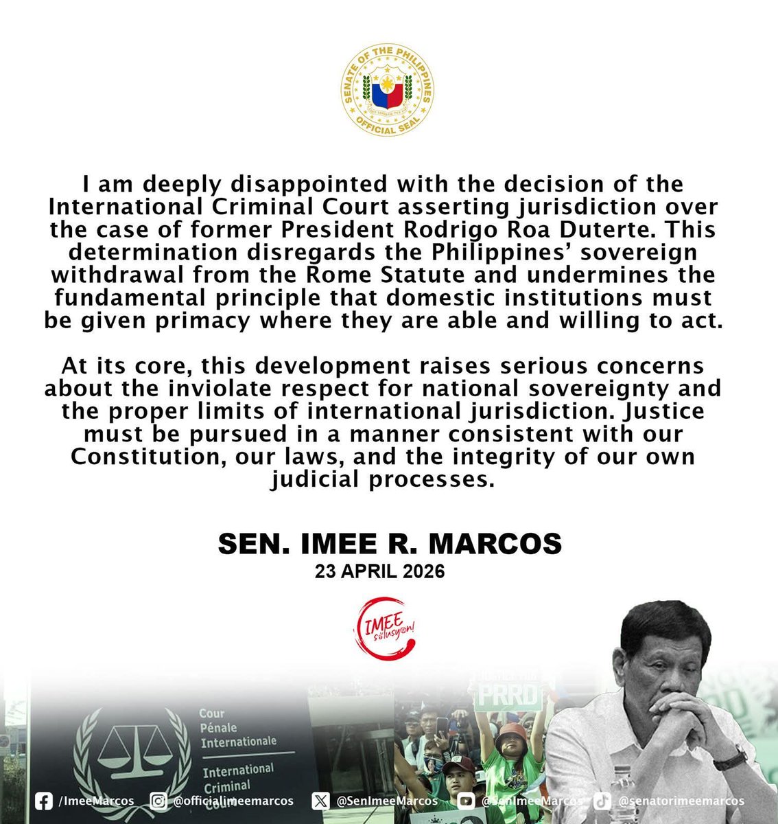 Imee R. Marcos tweet media