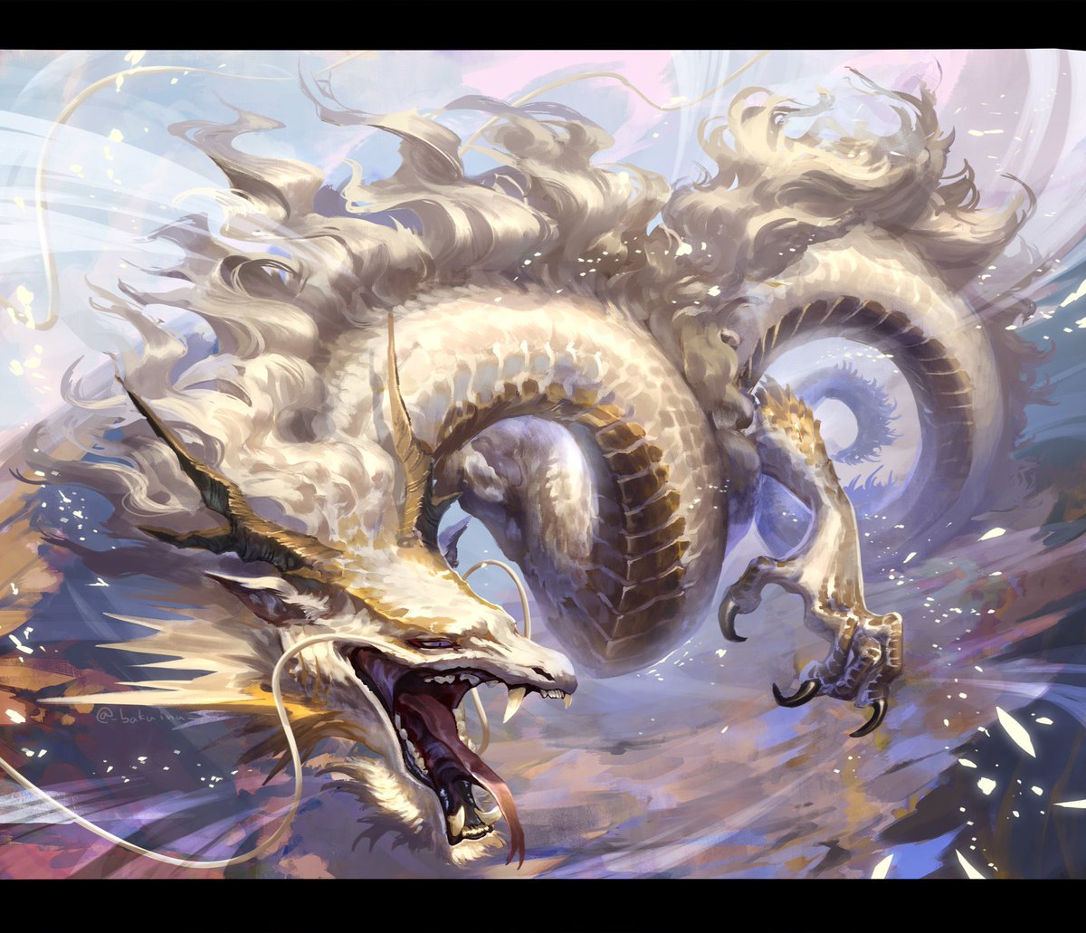 _bakuinu_'s tweet image. #ドラゴンの日

過去絵！ドラゴンというか片方は東洋竜