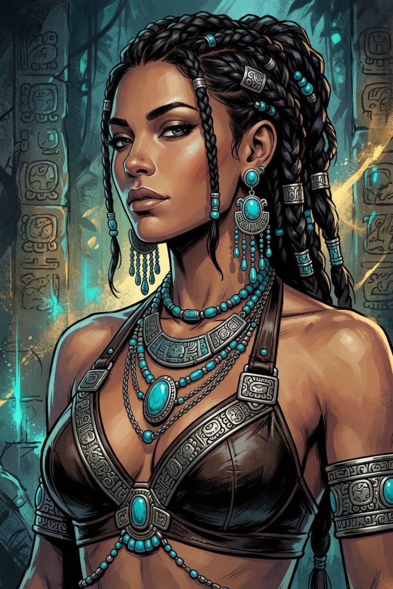 wh1s80's tweet image. こんなお姉さんが
めちゃくちゃ好みです💍🩵

しかし、アステカの女神は名前がcoolですよね。

Chalchiuhtlicue
翡翠のスカートを穿いた者

Itzpapalotl
黒曜石の蝶

ですから。厨二病にはたまりません。

ALT付けときますね。

＃Aztec
＃Chalchiuhtlicue