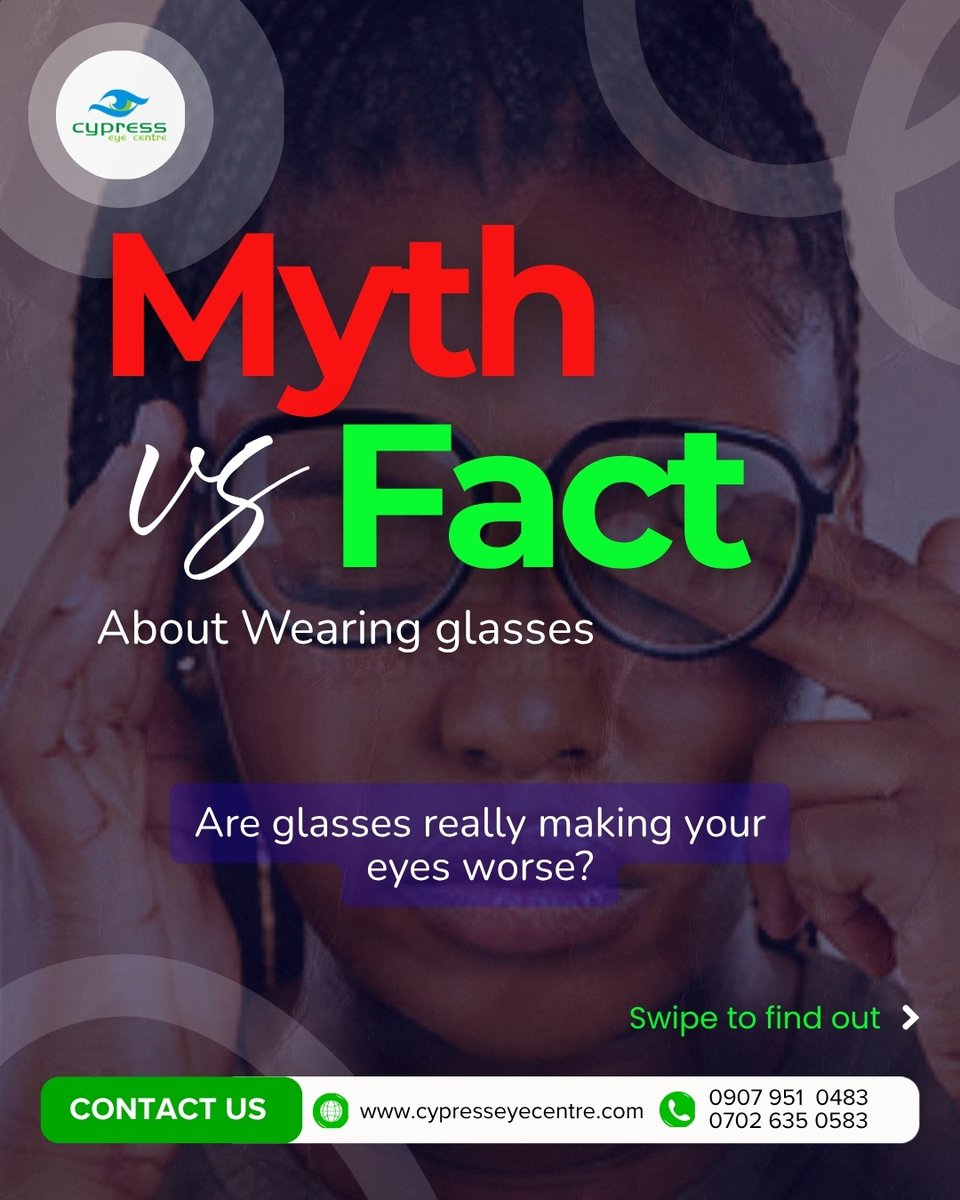 Cypresseyecenta's tweet image. Glasses don’t weaken your eyes 👓

They help you see—nothing more. Vision changes are natural.

✔ Wear your prescription
✔ Get eye checks
📍 Cypress Eye Centre
#EyeHealth #VisionCare