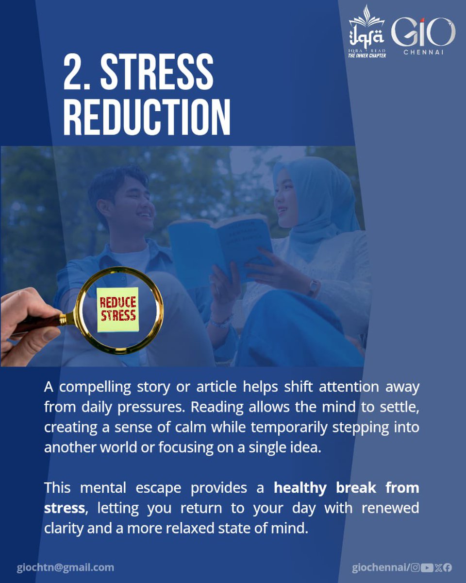 shameenaa002's tweet image. Why does Reading still make a difference?
Reading is a quiet investment in yourself. Start small, stay regular, and let your mind grow stronger with every page.
#IQRA
#read
#GIOChennai
#ReadersDay #BookDay