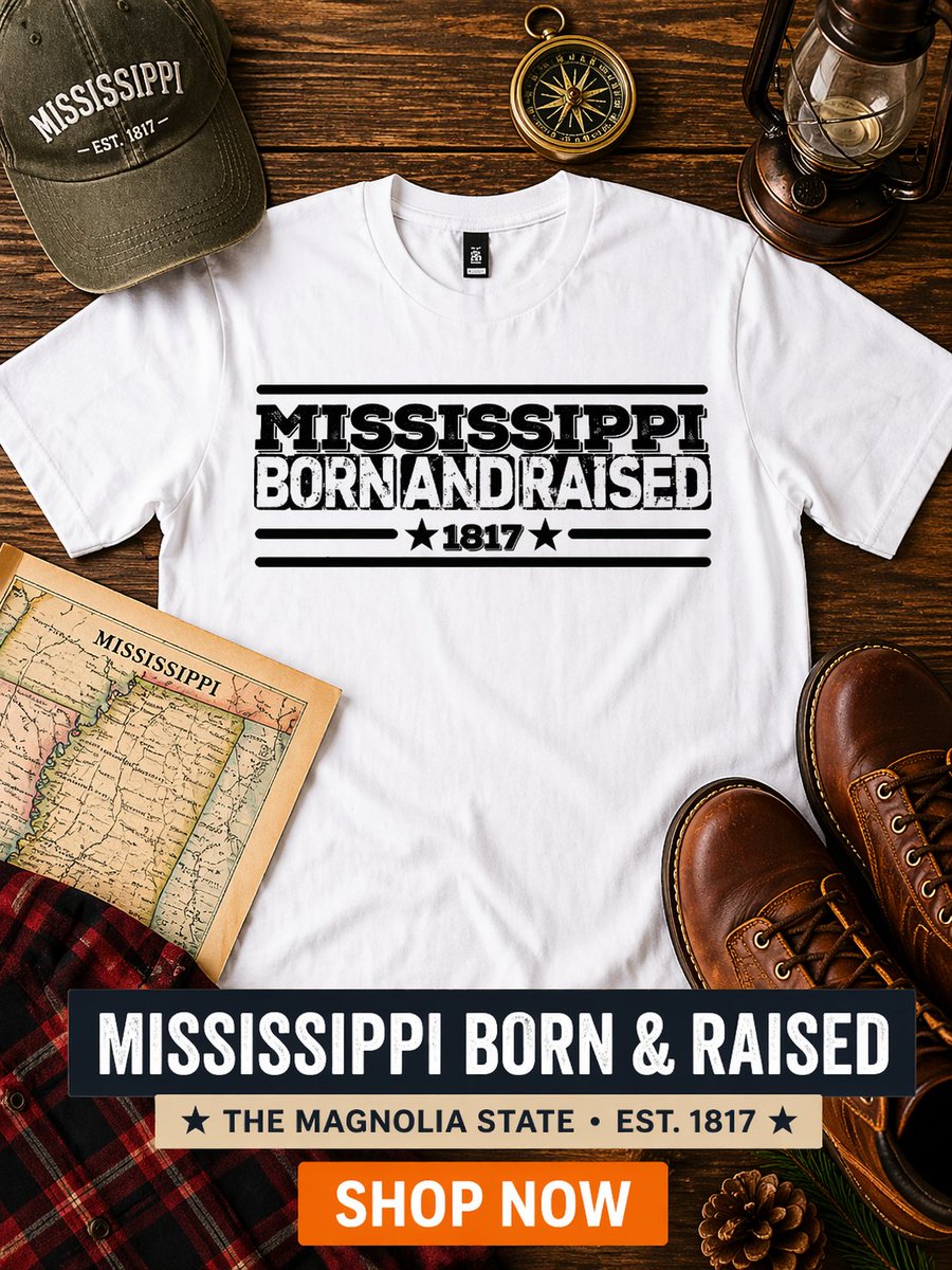 HuntBrush's tweet image. Mississippi Born and Raised 1817

redbubble.com/shop/ap/140422…

#teepublic #teepublicartist #redbubbleartist #redbubble
#teepublicshirts #printondemandshirt #tshirts #pod #tshirtdesign