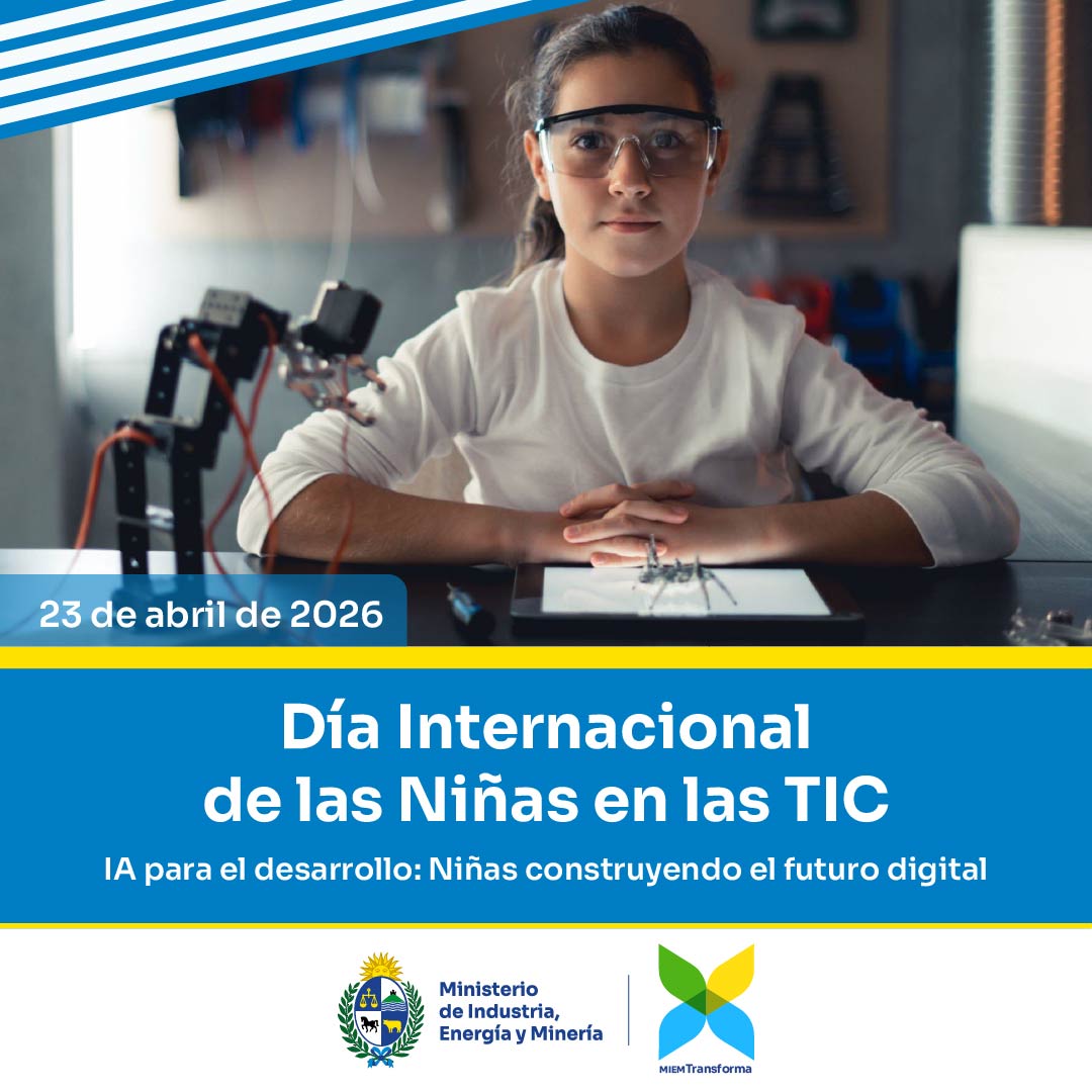 MIEM_Uruguay's tweet photo. En el Día Internacional de las Niñas en las TIC, renovamos nuestro compromiso con un futuro más equitativo e innovador, en el que niñas y adolescentes se proyecten, crezcan y aporten su mirada en áreas clave como la ciencia, la tecnología, la ingeniería y las matemáticas. https://t.co/aaYkSmJZIK