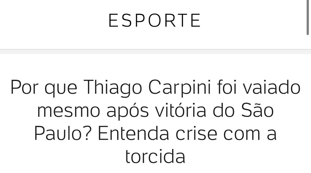 O Carpini foi campeão da Supercopa do Brasil e quebrou o tabu do em Itaquera.

Foi vaiado durante a escalação e mesmo depois de uma vitória na LIBERTADORES.

Isso foi há 2 anos!
E hoje, vejo gente falando que “nunca tinha visto isso de vaiar antes ou depois de vencer”… Jura?
