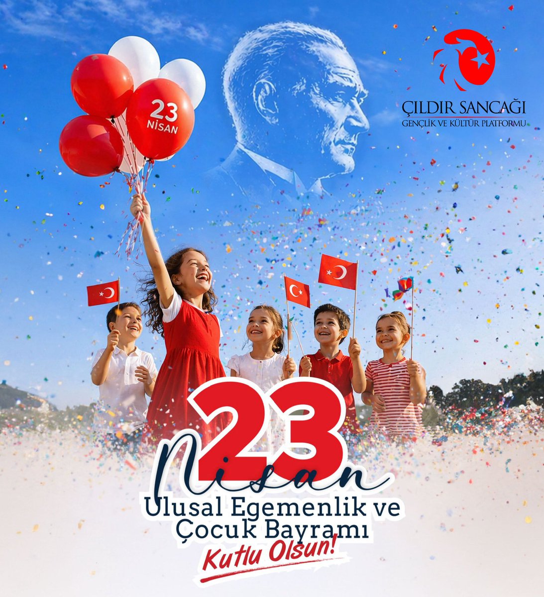 23 Nisan Ulusal Egemenlik ve Çocuk Bayramı kutlu olsun 🇹🇷

Geleceğimizin teminatı çocuklarımızın bayramını coşkuyla kutluyor, sağlık ve mutluluk dolu bir gelecek diliyoruz.

Çıldır Sancağı Gençlik ve Kültür Platformu 

#çıldırsancağı #23NisanÇocukBayramı