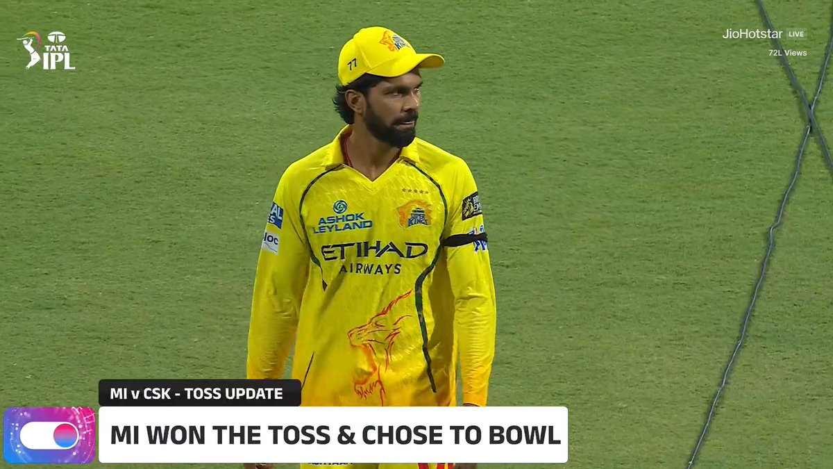 RUTURAJ GAIKWAD ABOUT YELLOW JERSEY IN WANKHEDE:

"All thanks to the legend (MS Dhoni) - who is unfortunately not here but it's obviously for him - hopefully we will make them happy tonight".