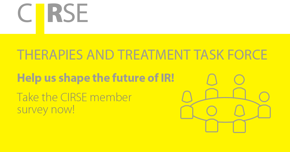 cirsesociety's tweet photo. 🧠Help shape the future of IR in multidisciplinary teams.
CIRSE’s Therapies &amp; Treatment Task Force invites you to take a short survey exploring IR integration, challenges, and best practices.
🧾 Take the survey here: https://t.co/nfahqRImv7 https://t.co/3ePC4oYJpZ
