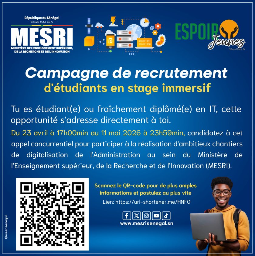 MESRI SENEGAL tweet media