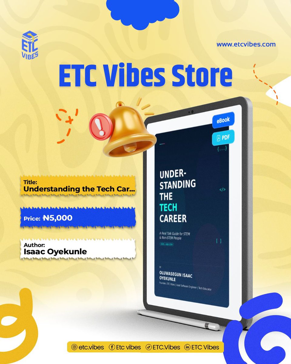 OLUWASE63578563's tweet photo. A must have for all new techies, checkout my book on Understanding the Tech Career

https://t.co/9FZQmAWGUA https://t.co/ndT0KdSLUN