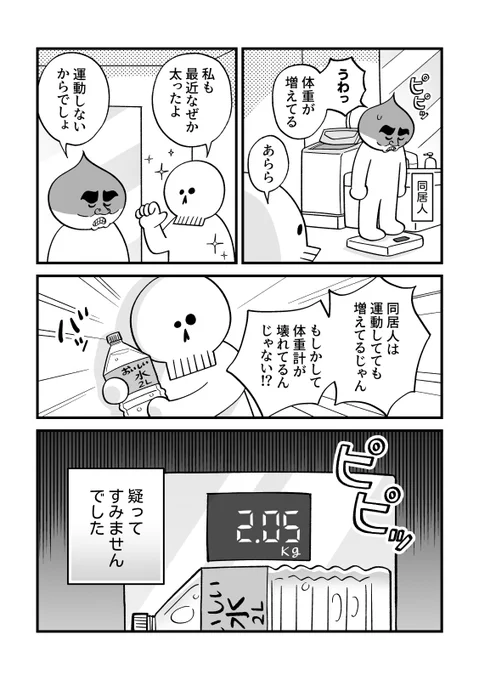 運動量<摂取カロリー 