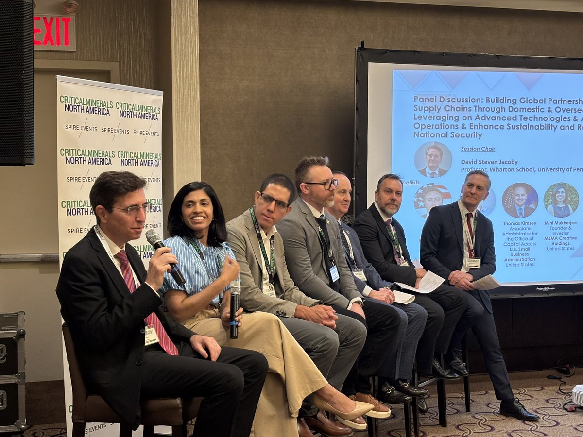 EnergyMiningCM's tweet photo. Good morning from New York 🇺🇸 Critical Minerals North America has kicked off with opening keynote panel discussion on building partnerships for critical minerals supply chains. Great insights from our diverse panellists https://t.co/tuMCwZlMpx