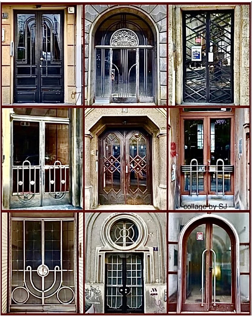 ENTRANCE DOORS from 1930s, Belgrade, Serbia 🇷🇸 
In the streets: 1.Katanićeva, 2.Vasina, 3.Katanićeva, 4.Majke Jevrosime, 5.Dalmatinska, 6.Kursulina, 7.Prote Mateje, 8. Svetozara Radića, 9.Vlajkovićeva.
(Photos and collage by Art Deco SJ)