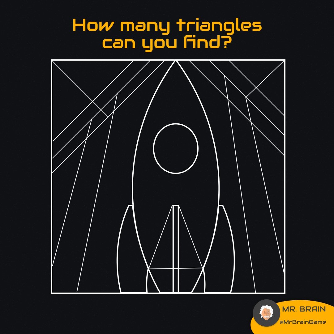 MrBrainGame's tweet image. Can you spot all the triangles in the image? 🚀

#MrBrainGame #puzzle #brainteaser #triangles #education