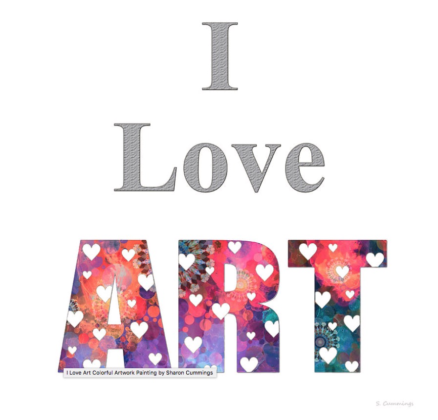 Terracegallery's tweet image. I Love Art: sharoncummingsart.pixels.com/featured/i-lov… #art #iloveart #gifts #giftideas #love #SharonCummingsArt #buyintoart #fun #artwork